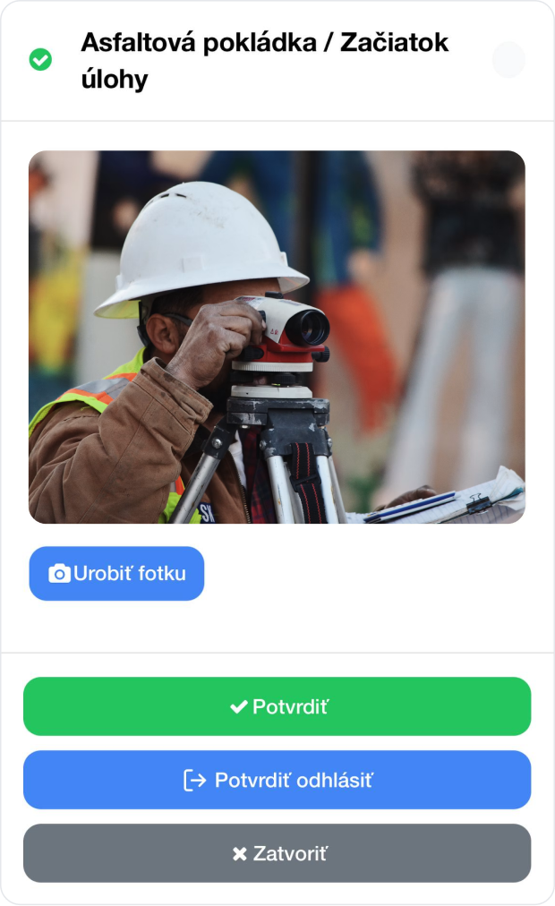 Fotografie při registraci